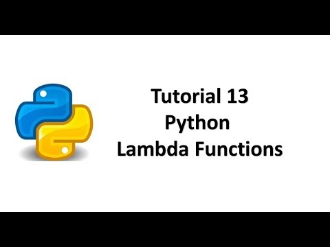 Tutorial 13- Python Lambda Functions