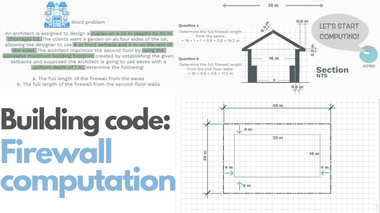 Building Code: Find the correct length of a FIREWALL