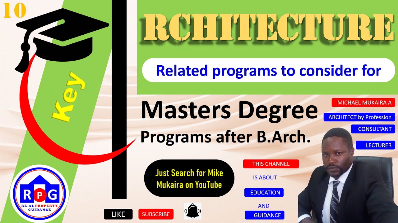 Key Architecture Masters Degree Programs after Bachelor of Architecture (B. Arch.)