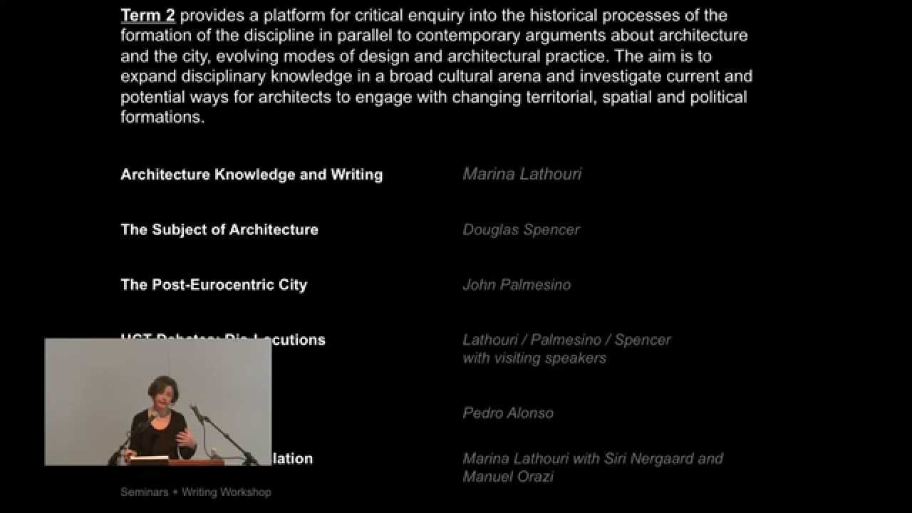 MA History and Critical Thinking in Architecture (12 months)