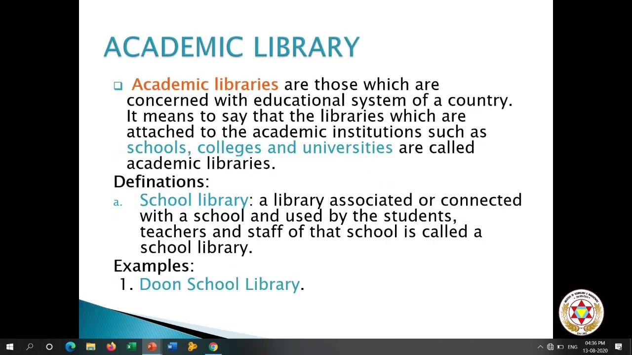 Library Society TYPES OF LIBRARY - BLIB