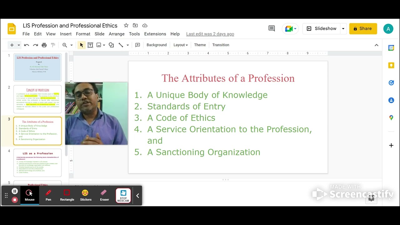 LIS Profession and Professional Ethics