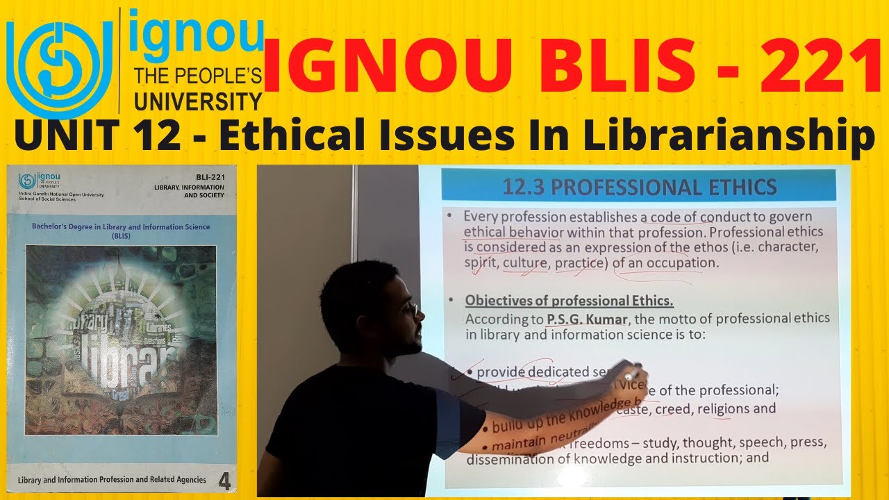 Ethical Issues in Librarianship IGNOU BLIS