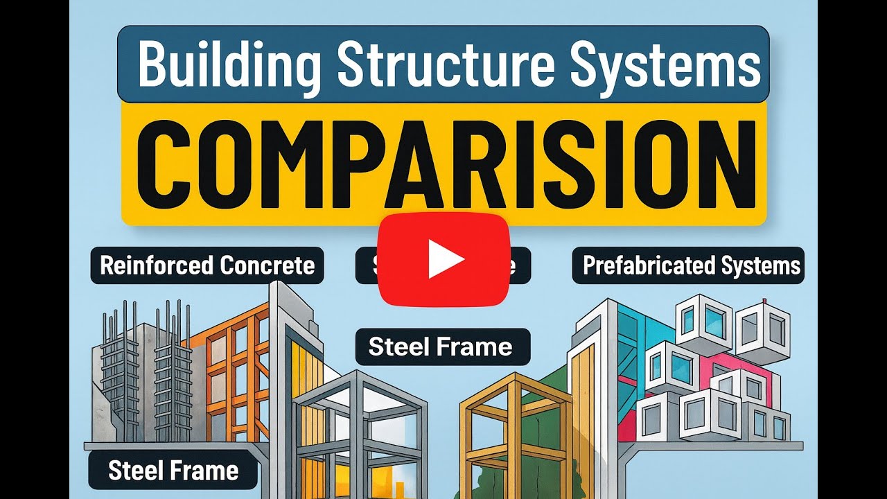 Building Structural Systems Explained RC vs Steel vs Timber vs Prefab (Beginner Guide)