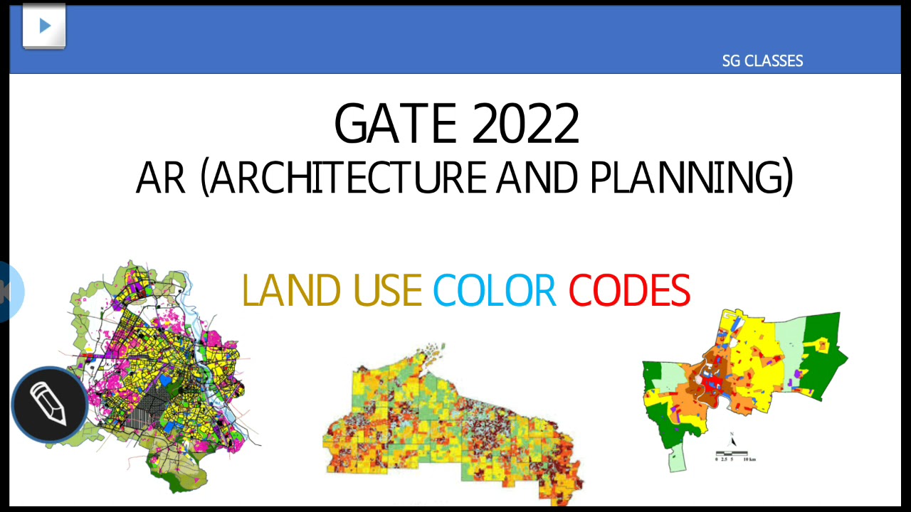 GATE 2022:Landuse zoning colourcode GATE Architecture Planning landuse architecture colourcode