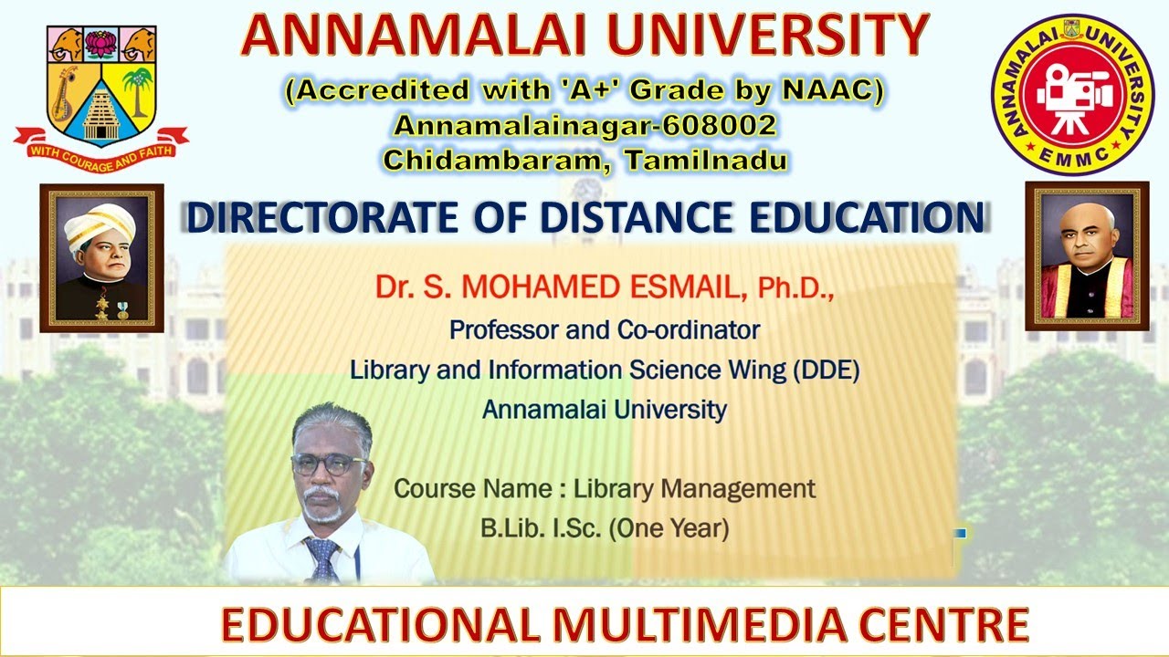 LIBRARY MANAGEMENT Annamalai University