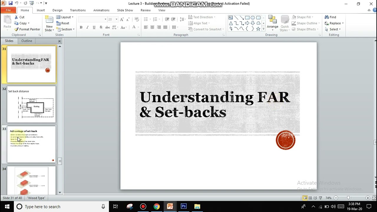 Introduction to Architecture and Town Planning Lecture 3- Building Bye-Laws (Part-5)