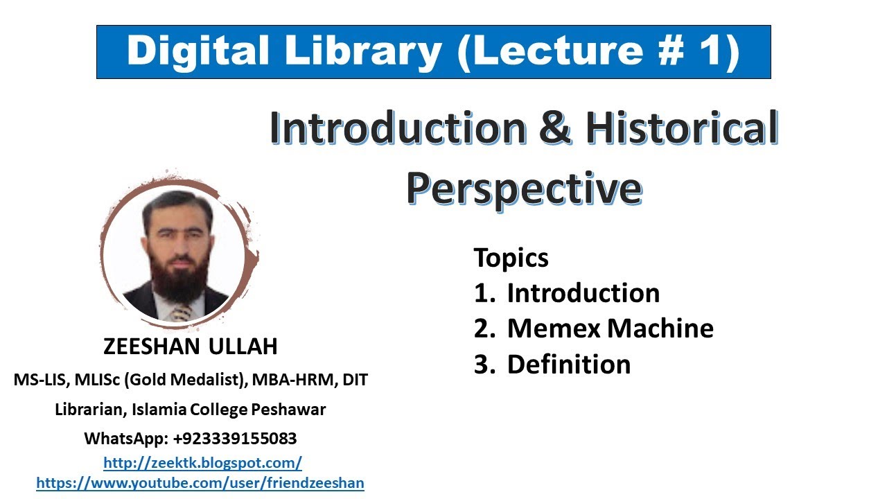Digital Library (Lecture 1)