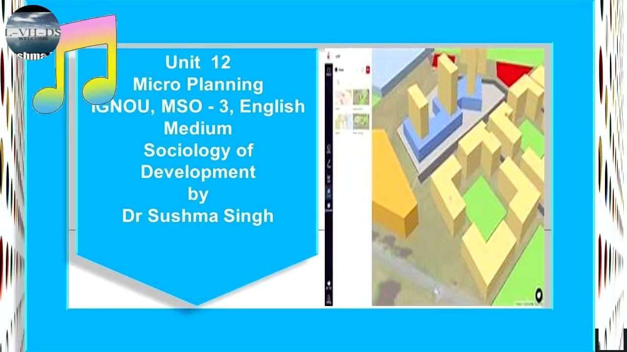 Unit 12 Micro Planning 2 MSO 3 English Medium IGNOU Sociology by Dr Sushma Singh
