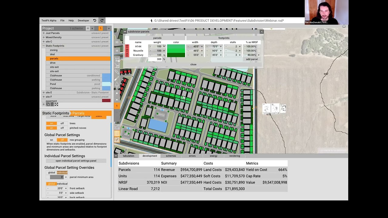 TestFit Webinars: Subdivision Configurator
