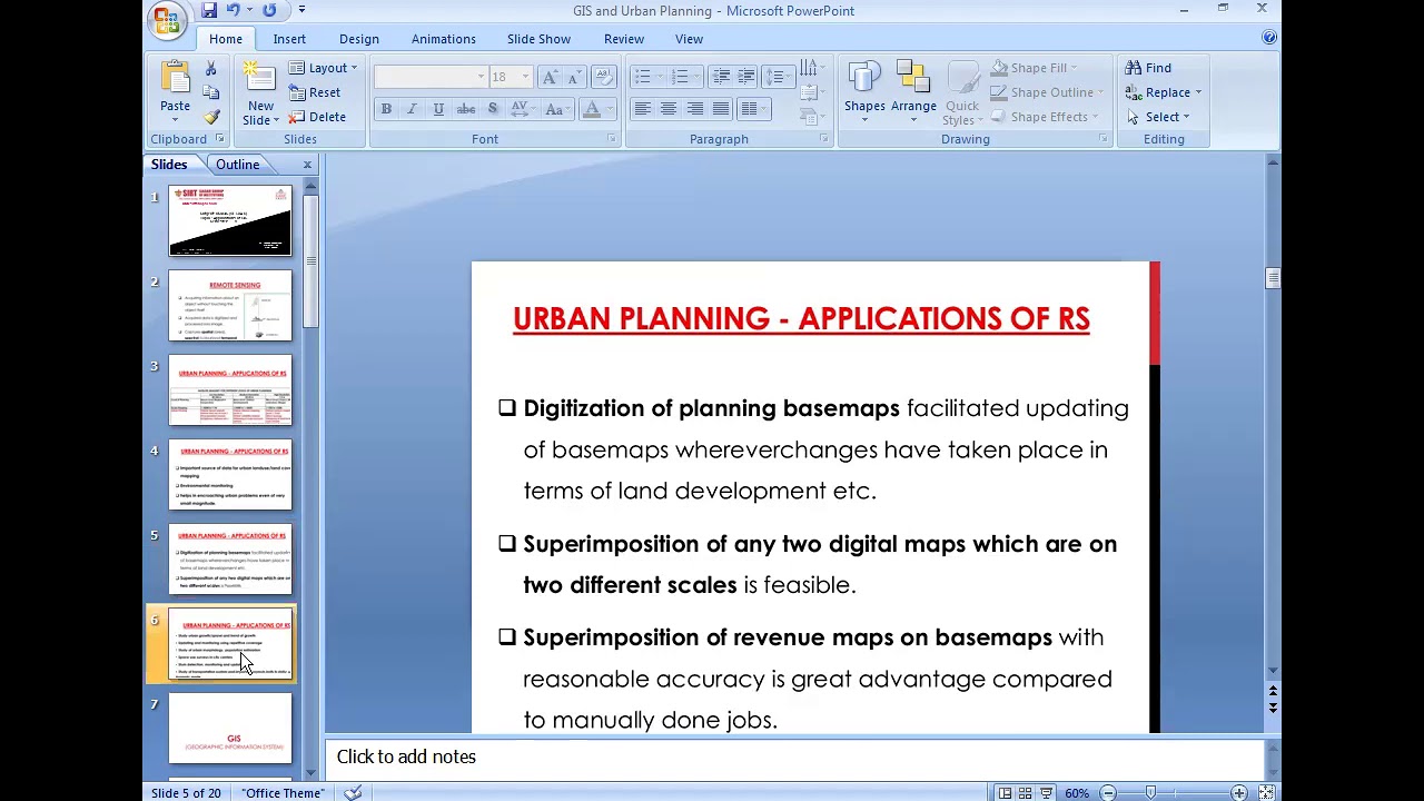 Application of GIS Urban planning