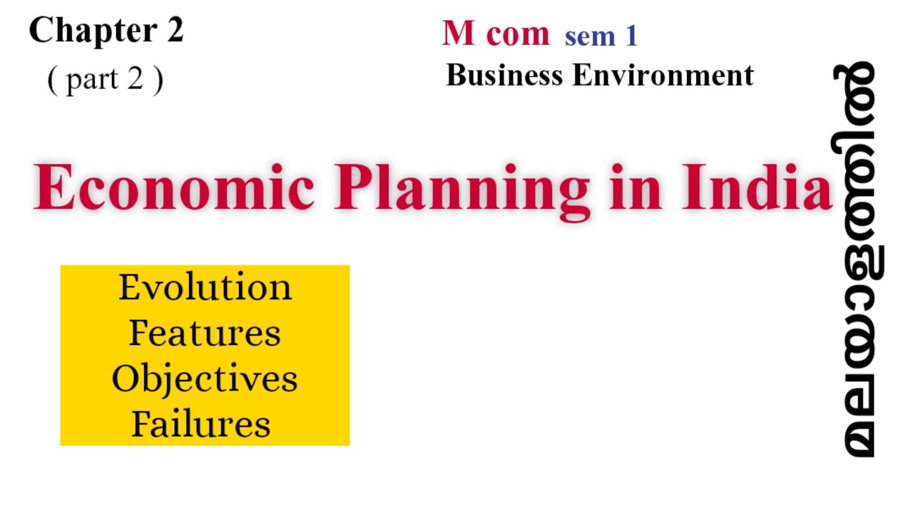Economic planning in India evolution of economic planning in India