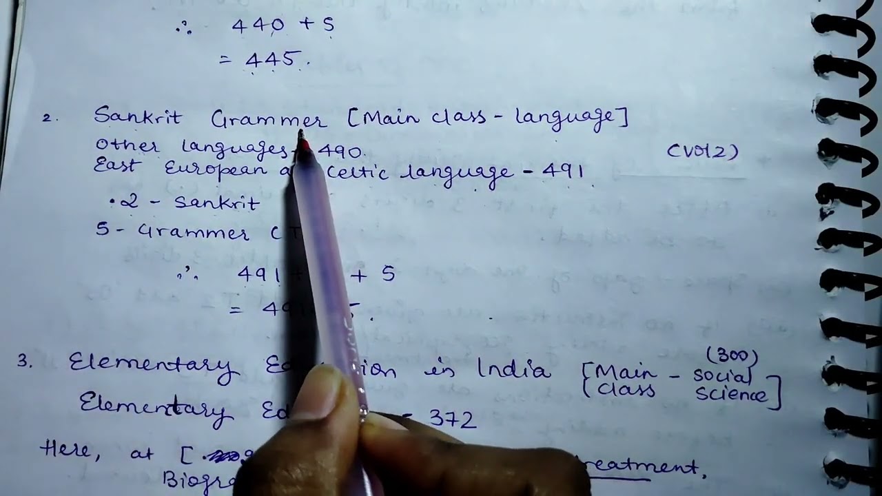 Practice Formation of call number in DDC Library and information science.