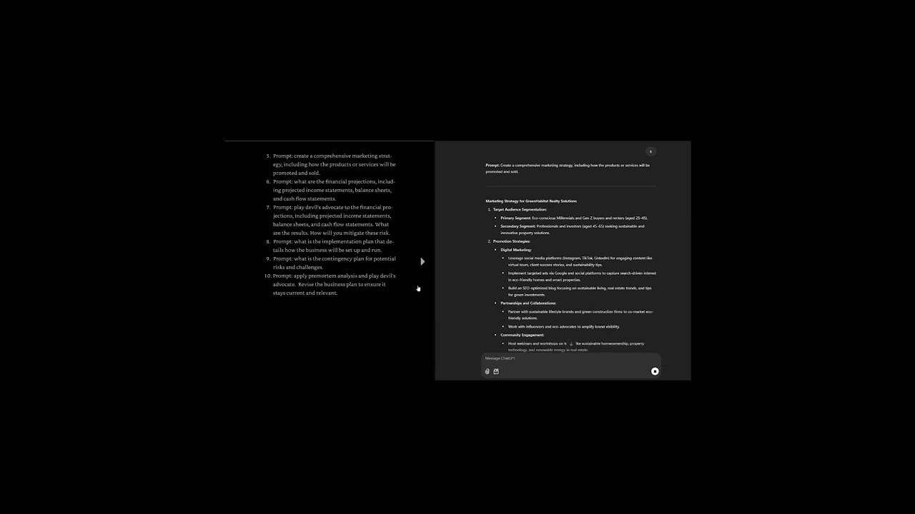 Business Plan Development in Real Estate with ChatGPT