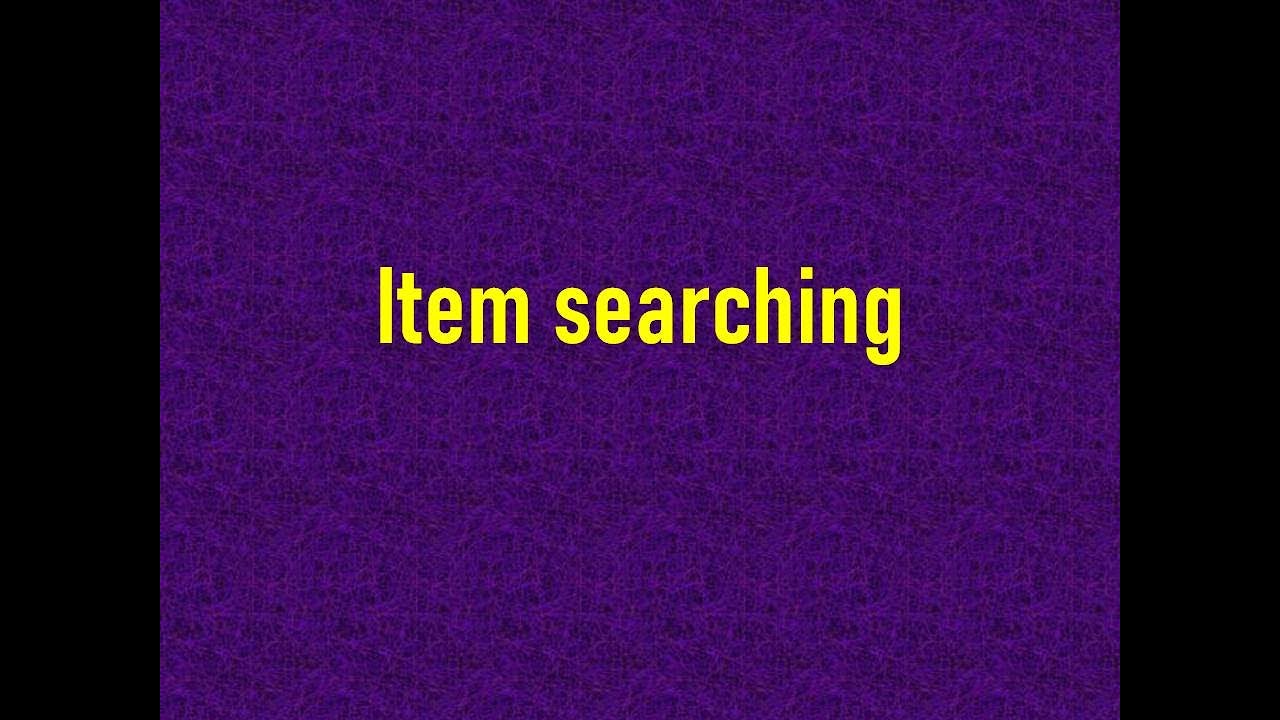 Item searching Information Retrieval Systems IRS
