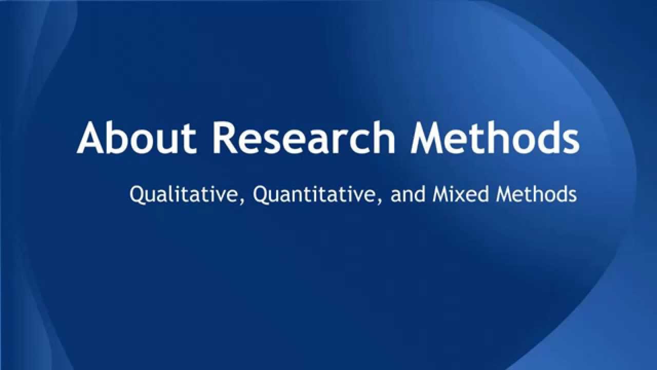 About Research Methods