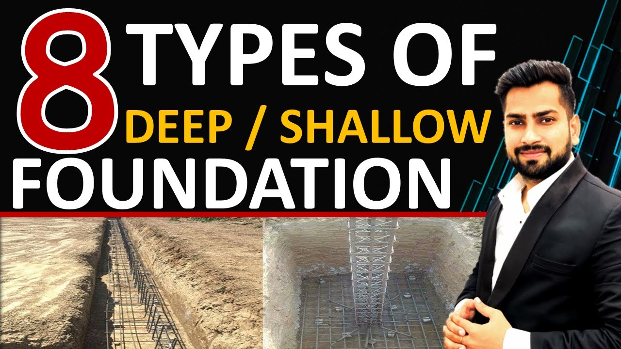 Types Of Foundation Used in Building Construction Deep and Shallow Foundation By CivilGuruji