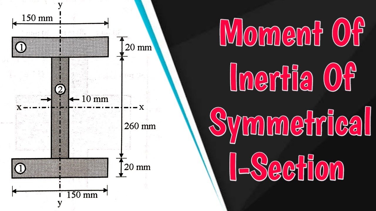 Moment Of Inertia Of Symmetrical I-Section Engineering Mechanics Civil Stuff