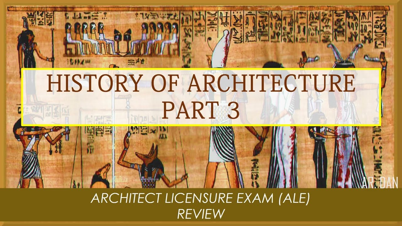 ALE REVIEW- HISTORY OF ARCHITECTURE PART 3- ANCIENT EGYPT