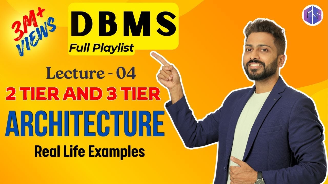 Lec-4: 2 tier and 3 tier Architecture with real life examples Database Management System