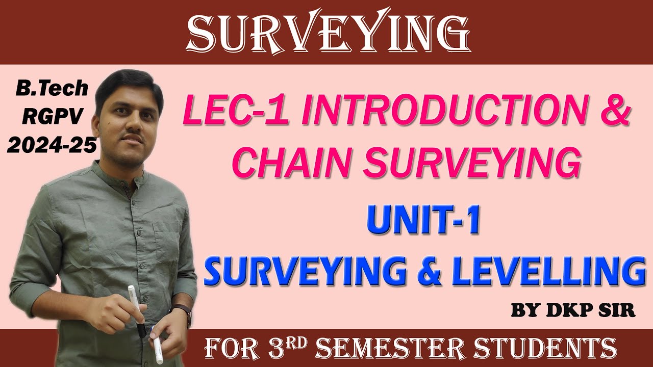 Lec 01 Introduction & Chain Surveying Unit-1 Surveying & Levelling SURVEYING