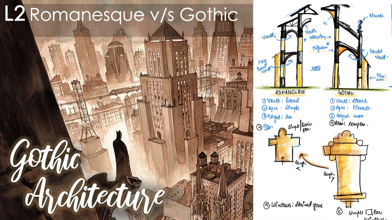 L2 Gothic Architecture I Romanesque vs Gothic I Architecture Lecture Series