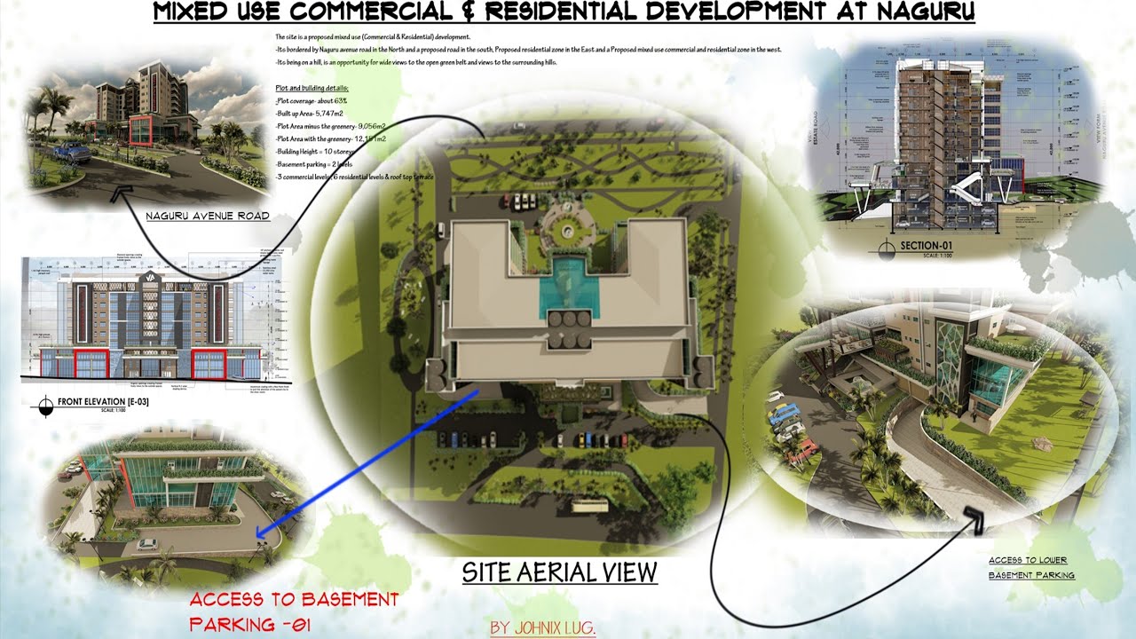Mixed use commercial and residential development- Thesis walkthrough.