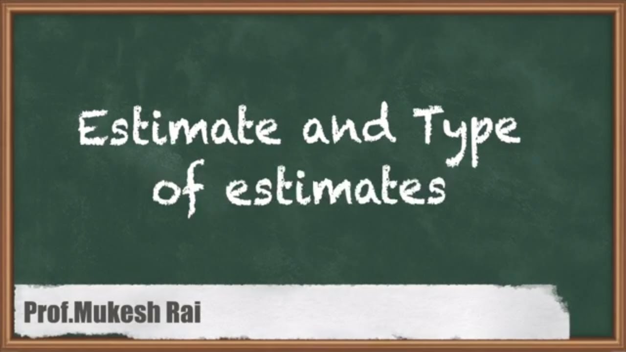 Estimate and Type of Estimates Miscellaneous Topics GATE Construction Materials and Management