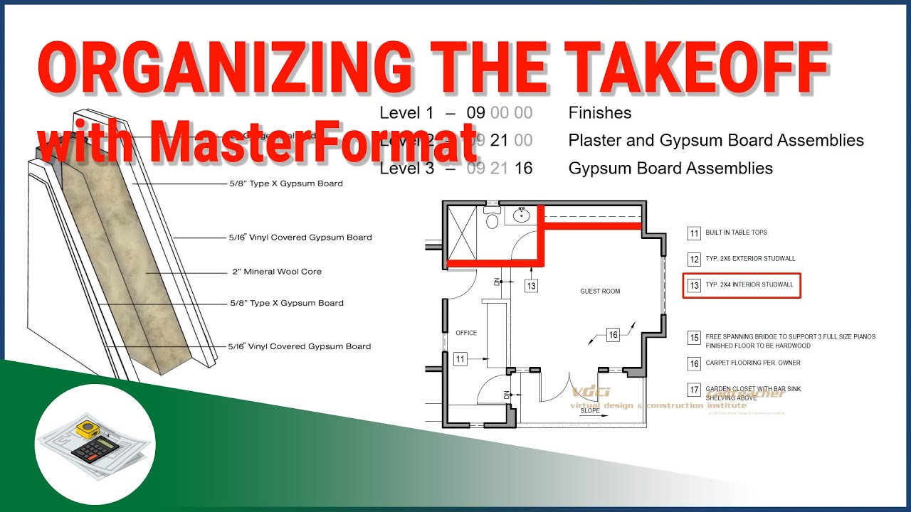 Learn Construction Estimating - Organizing the Takeoff with MasterFormat