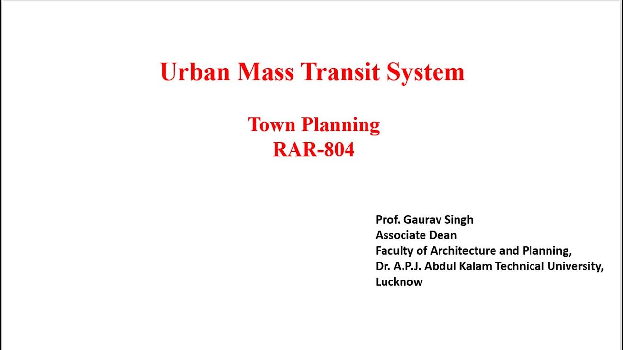 RAR-804 MRTS Town Planning